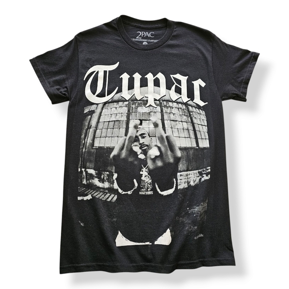 2Pac Other - Tupac Black & White Graphic Print Tee Size Small